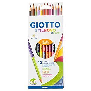 stilnovo bicolor Giotto Fila astuccio 12 pastelli colorati