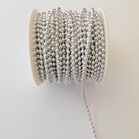 Catenina decorativa a pallini rayher diametro 4 mm argento