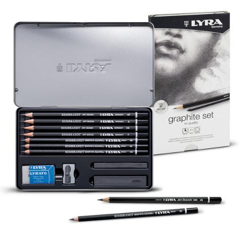 Graphite set Lyra Rembrandt  assortimento di matite e stick in grafite