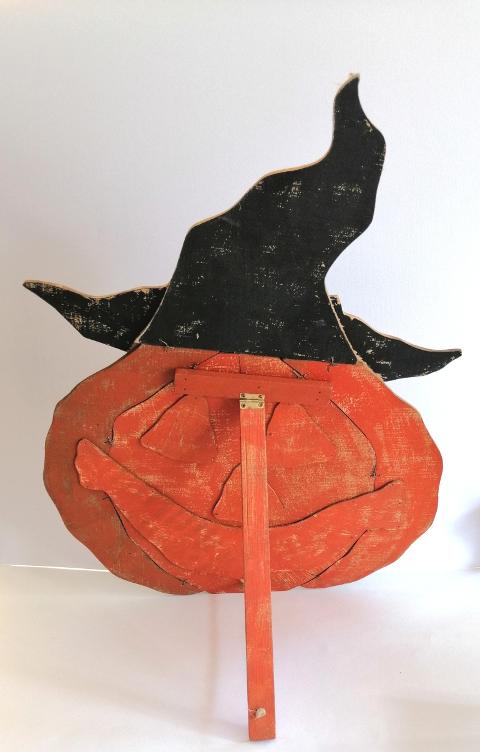 Zucca in legno decorativa arti e grafica H 60cm larghezza 45cm