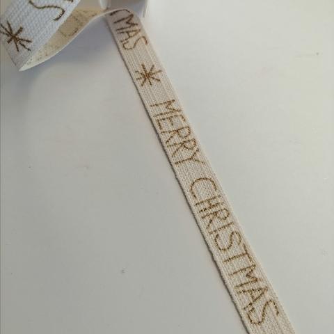 nastro bianco con scritta merry christmas goldina 15 mm x 1mt nastri