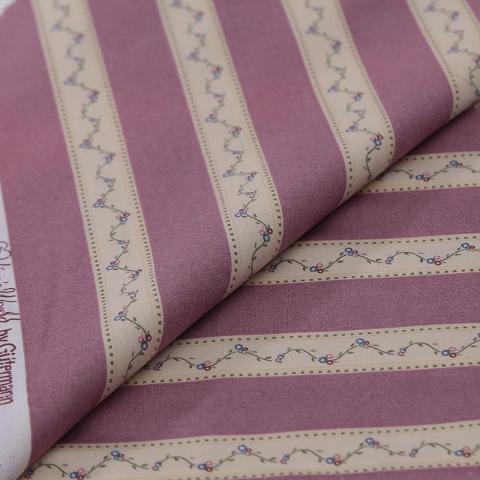 tessuto creativo country a strisce rosa antico e giallo chiaro gutermann 150cm x100cm