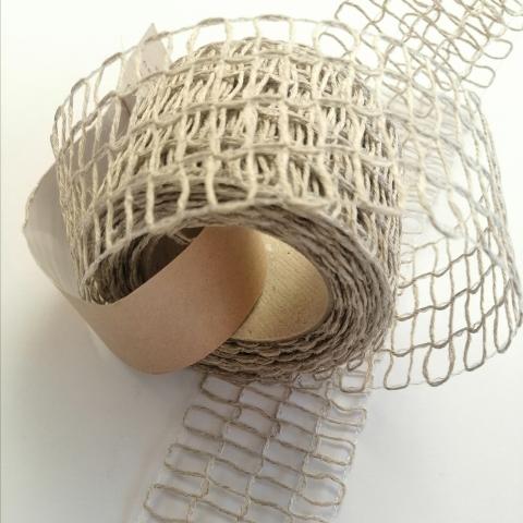 nastro a rete colore naturale goldina 40 mm x 1 mt
