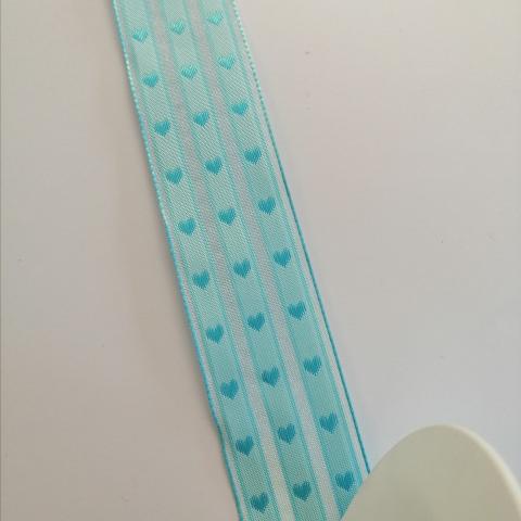 nastro celeste con cuori papeterie 38 mm x 1 mt