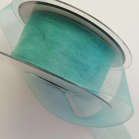 nastro organza colore acqua Goldina 40 mm  per 1 mt