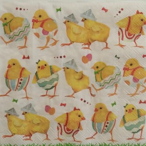 tovaglioli pulcini buffi arti e grafica busta da 2 pezzi 33 x 33 cm
