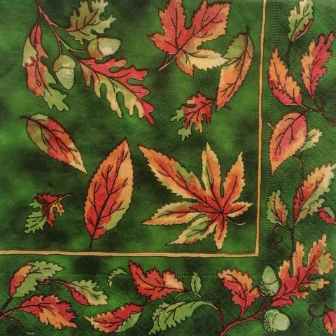 33 x 33 cm motivo: foglie d’autunno sfondo crema 4 pezzi Tovaglioli per découpage, a 3 strati per lavoretti e arte con tovaglioli 
