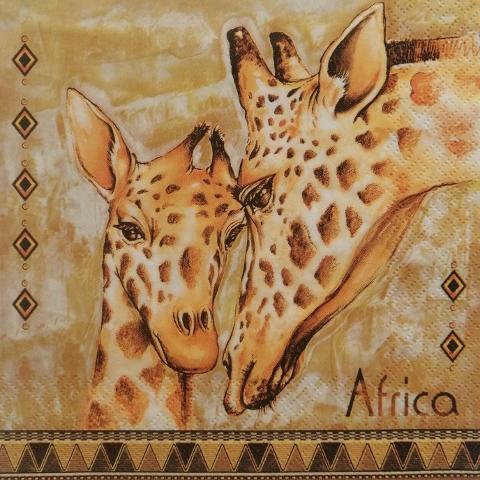 tovaglioli per decoupage  giraffe arti e grafica busta da 2 pezzi 33 x 33 cm