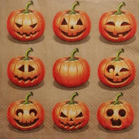 tovaglioli per decoupage halloween zucche arti e grafica busta da 2 pezzi 33 x 33 cm