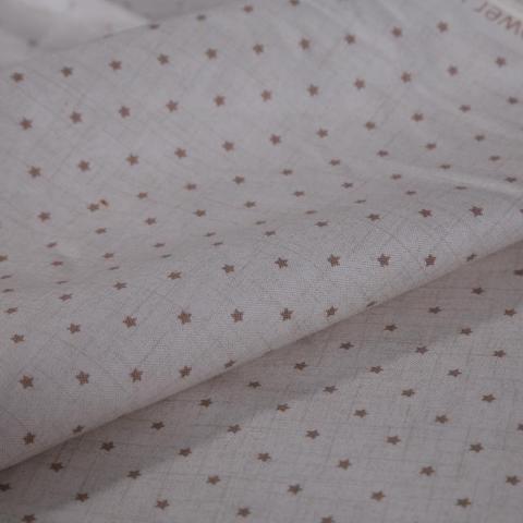 stoffa natalizia avorio con stelline dorate stafil 110 cm x 50 cm