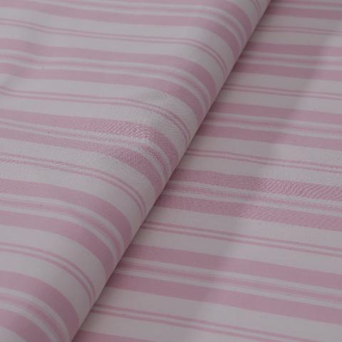 tessuto cotone a strisce bianco e rosa hft 140  x 30 cm