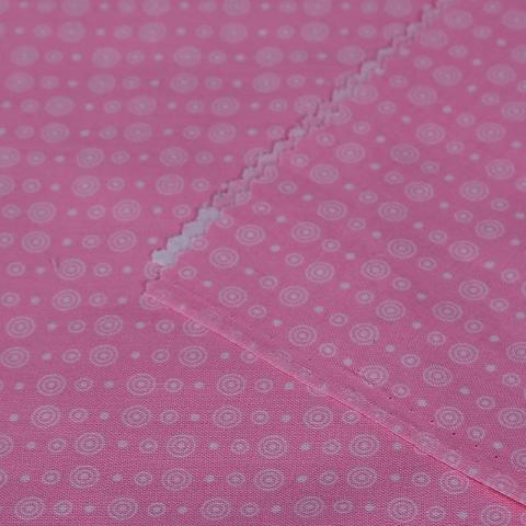 Stoffa Tante Ema rosa con cerchi bianchi TANTE EMA 130X30CM