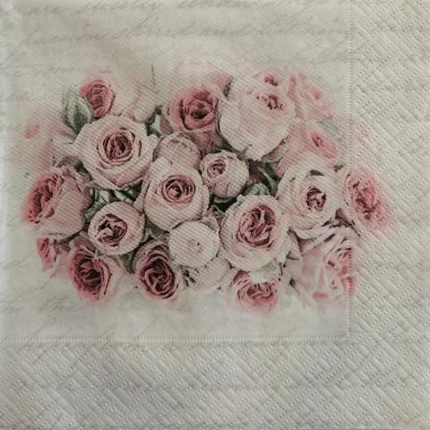 tovaglioli per decoupage  rose arti e grafica busta da 2 pezzi 33 x 33 cm