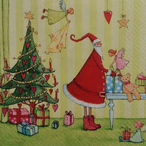 tovaglioli per  decoupage scenario natalizio arti e grafica busta da 2 pezzi 33x33