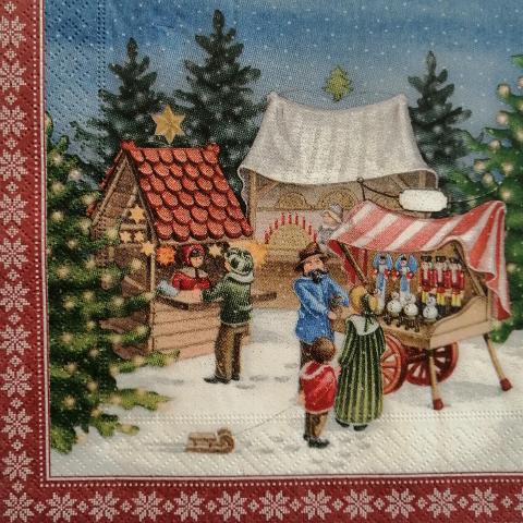 tovaglioli per decoupage mercatino natalizio arti e grafica busta da 2 pezzi 33x33
