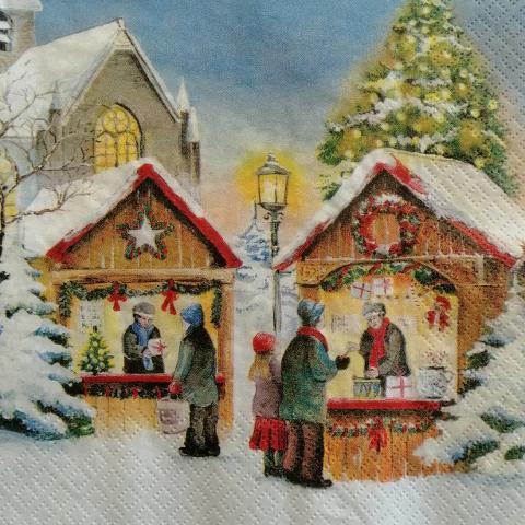 tovaglioli per decoupage mercatino natalizio arti e grafica busta da 2 pezzi 33x33
