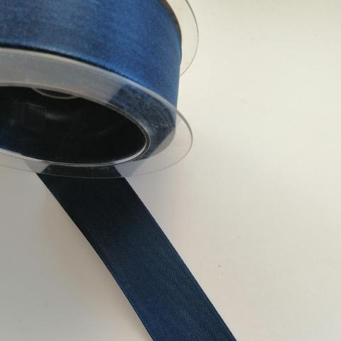 nastro unica tinta blu scuro goldina 40 mm  per 1 mt