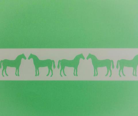 Stencil cavalli stamperia 7x60