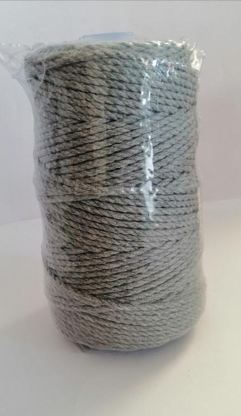 Cordone per Macramè colore "Fumo"  Arti e Grafica 4,5 mm - 100% cotone - Bobina 130 metri