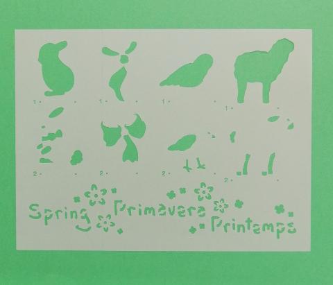 Stencil spring, primavera, printemps stamperia 15 x 20