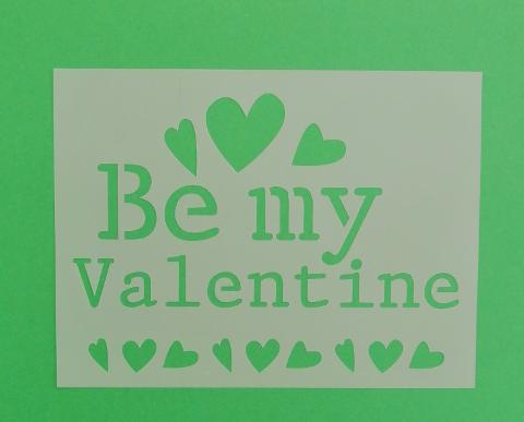 Stencil "be my valentine" stamperia 15 x 20