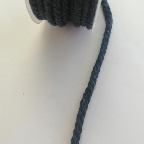 cordino cotone riciclato colore blu toscano 5mm x1 mt