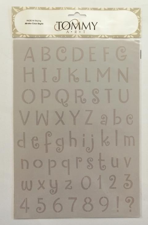Stencil alfabeto country tommy art 21x 29 cm