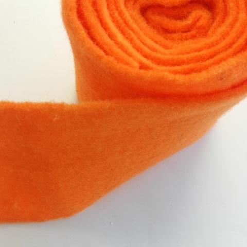 fascia di feltro in lana cotta colore arancio stafil 15cm x 1 mt