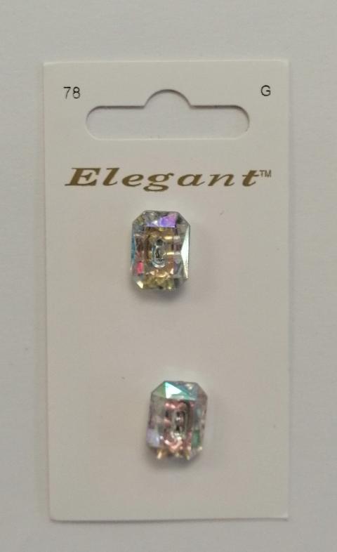 Bottoni in resina diamante rettangolare stafil busta da 2 pezzi 1 cm x  1,5 cm