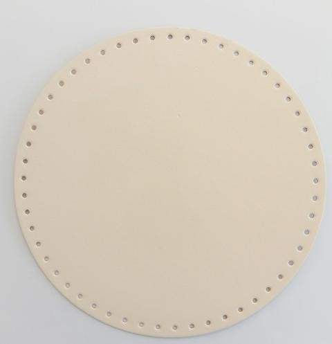 fondo per borsa in simil pelle color crema stafil diametro 28 cm