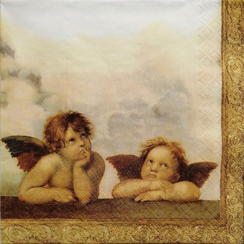 tovaglioli per decoupage angeli arti e grafica busta da 2 pezzi 33 x 33 cm