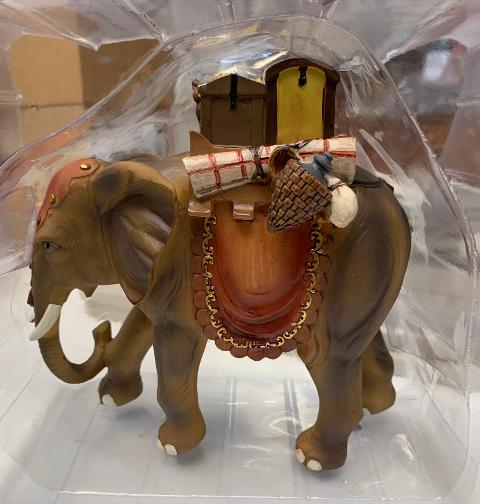 Elefante per presepe Dekoprojekt Sandro Scheuerer e K. Altezza 14,5 cm Larghezza 14 cm