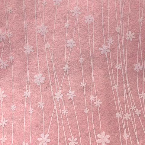 Pannolenci rosa con fiori bianchi stafil 90x50cm