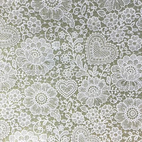 Pannolenci beige/crema effetto pizzo stafil 90x50cm