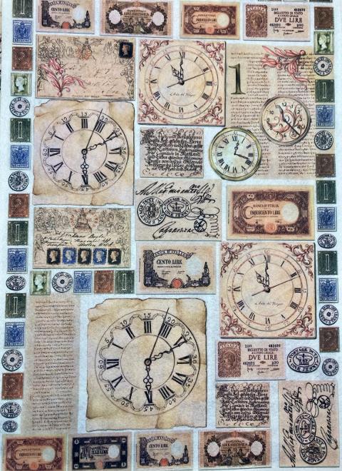 Feltro Decor fantasia vintage sulla lira  Stamperia  1 mm Spessore - H 70 x L 50 cm