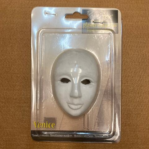 Maschera Bianca veneziana fai da te in gesso Stafil  8,5 x 6 x 4 cm