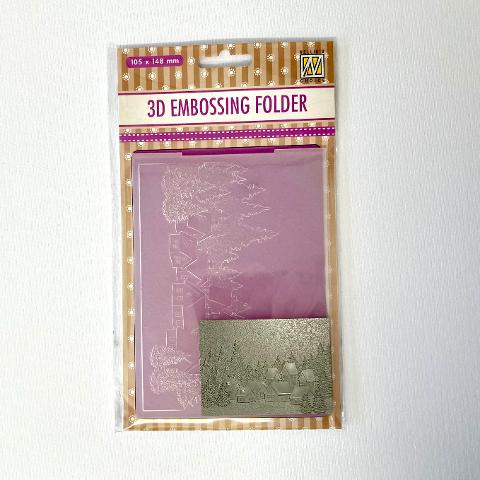 3-D EMBOSSING FOLDER  - Villaggio Innevato sizzix composta da 1 elementi