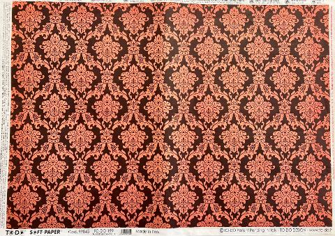 Carta velo - Tangerine Damasco (SC3) TODO Paper Soft 50 x 70 cm