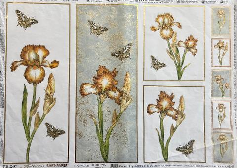 Carta velo - Iris e farfalla (SC3) TODO Paper Soft 50x70 cm