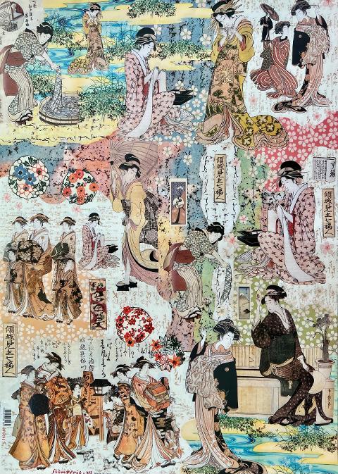 Carta Classic - Geisha (sc2) Stamperia 50 x 70 cm