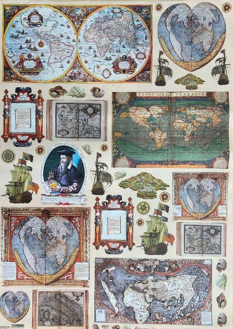 Carta Classic - Mappa (sc2) Stamperia 50 x 70 cm