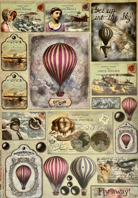 Carta Classic - Fly Away (sc2) Stamperia 50 x 70 cm