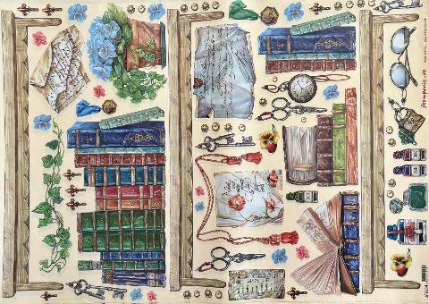 Carta Classic - Ink&Book (sc2) Stamperia 50 x 70 cm