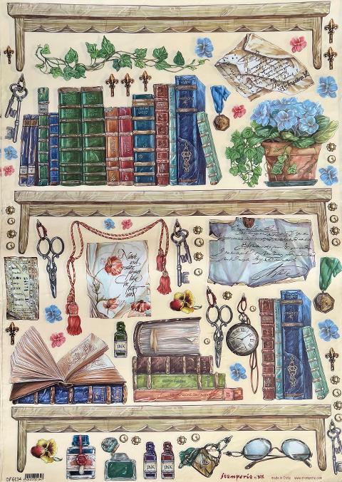 Carta Classic - Ink&Book (sc2) Stamperia 50 x 70 cm