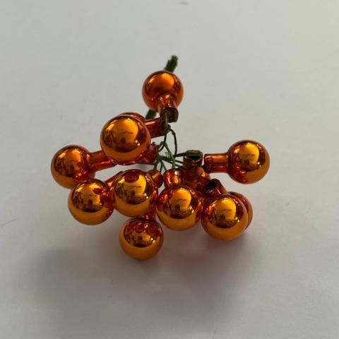 Bacche piccole in vetro arancione lucido camarco srl 15mm