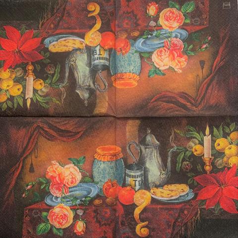 tovaglioli per decoupage immagine fiamminga arti e grafica busta da 2 pezzi 33 x 33 cm