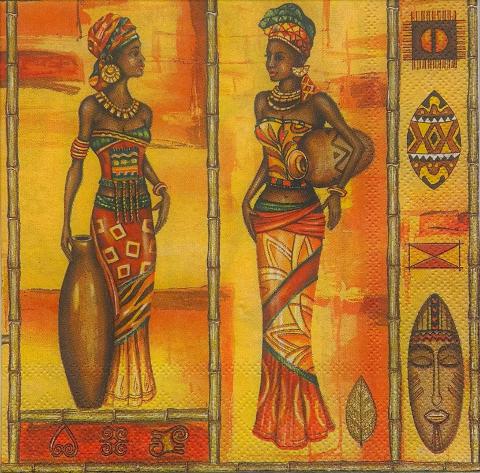 tovaglioli per decoupage donne maori arti e grafica busta da 2 pezzi 33x33 cm