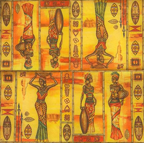 tovaglioli per decoupage donne maori arti e grafica busta da 2 pezzi 33x33 cm