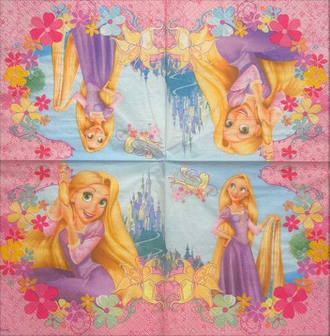 tovaglioli per decoupage rapunzel arti e grafica busta da 2 pezzi 33x33 cm