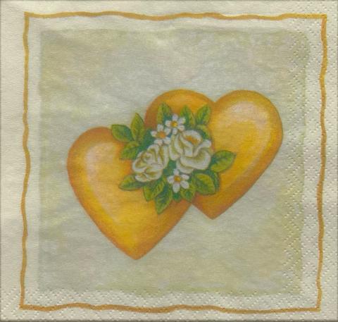 tovaglioli per decoupage cuori con fiori arti e grafica busta da 2 pezzi 30x30